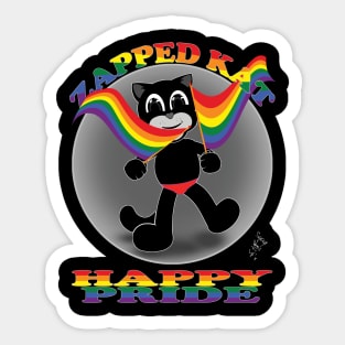 Zapped Kat - HAPPY PRIDE by Swoot Sticker